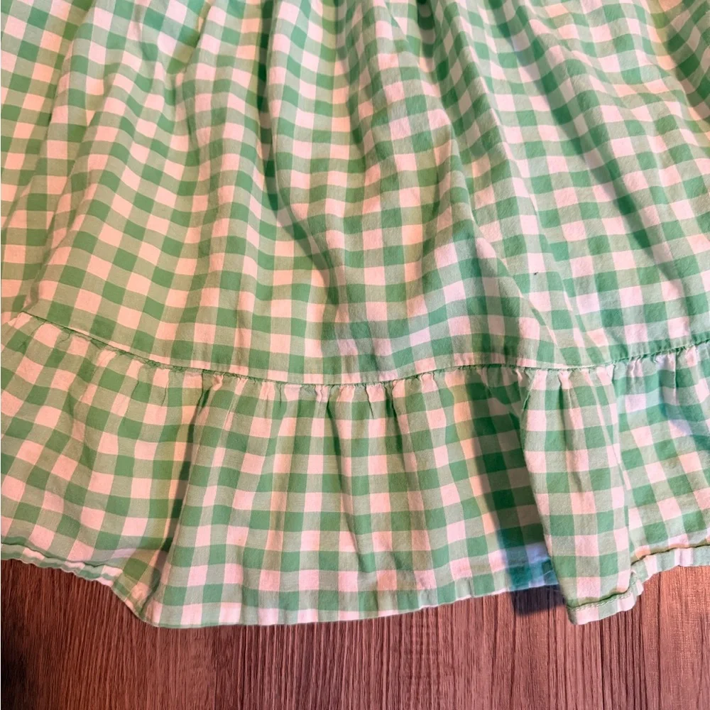 Janie and Jack Green Gingham Dress